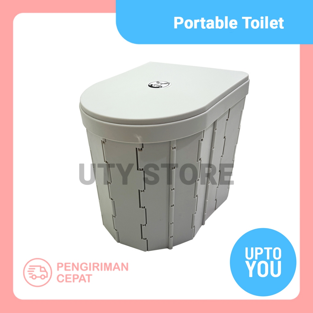 PORTABLE TOILET FOR CAMPING TOILET LIPAT DENGAN TUTUP, TOILET MOBIL PORTA POTTY TAHAN AIR TOILET