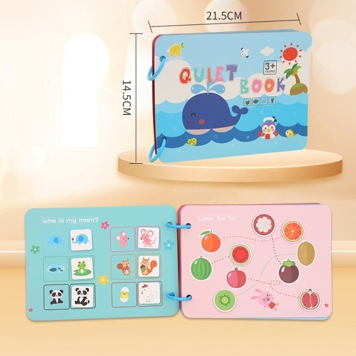 * MKA * BUKU BELAJAR ANAK HADIAH ANAK ACTIVITY BOOK / QUIET BOOK DIY BUSY ACTIVITY BOOK VELCRO BUKU 