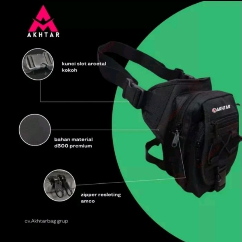 Tas paha akhtar || Tas pinggang pria trendi keren