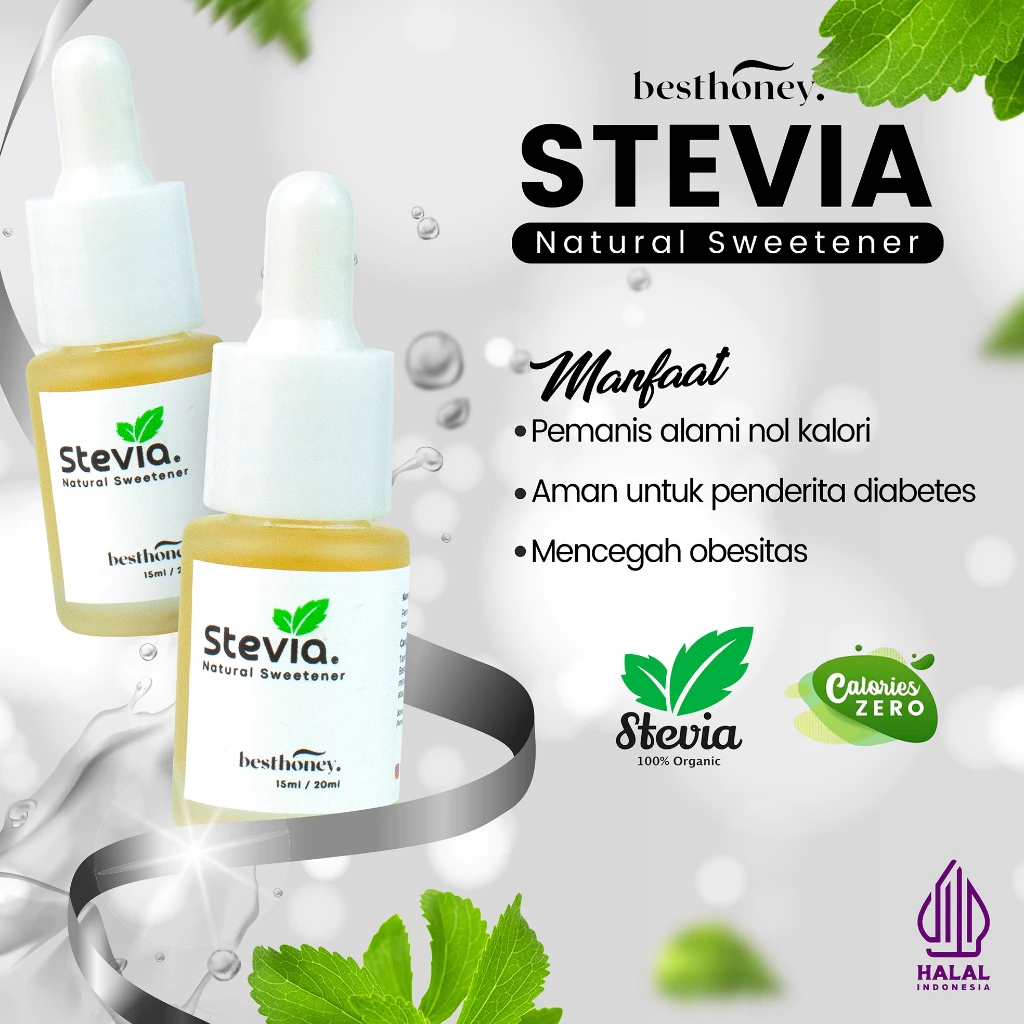 

COD Best Honey Gula Stevia - Pemanis Alami - Stevia Gula Cair - Stevia Tetes 15ml & 20ml