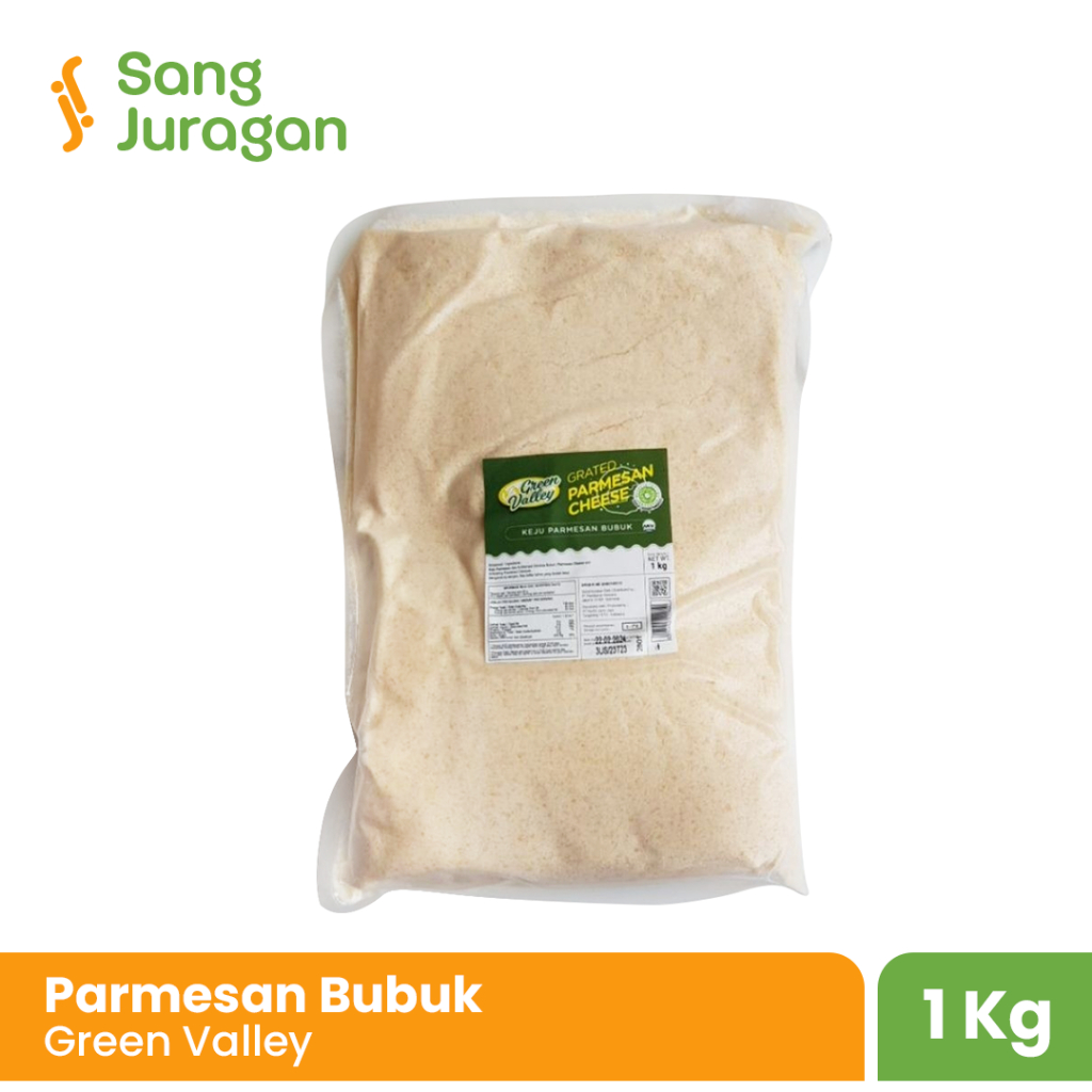 

Green Valley Grated Parmesan 1 Kg / Keju Parmesan Parut 1000 gram / Grated Parmesan Cheese / Permesan