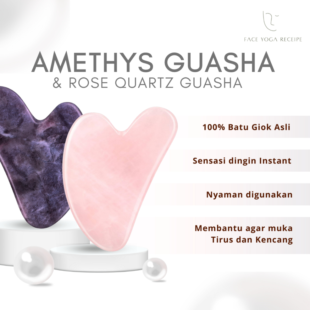 Gua Sha Board Alat Pijat Tubuh Perawatan Kesehatan Kulit Pengencang Wajah 100% BATU GIOK ASLI
