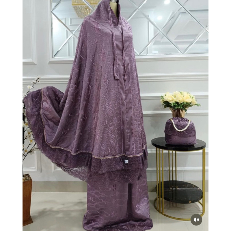 TERBARU MUKENA DEWASA MUKENA MEWAH  MUKENA SUTRA ARMANI BORDIR MUKENA RENDA TILE RAMPEL   SROSKI TAS