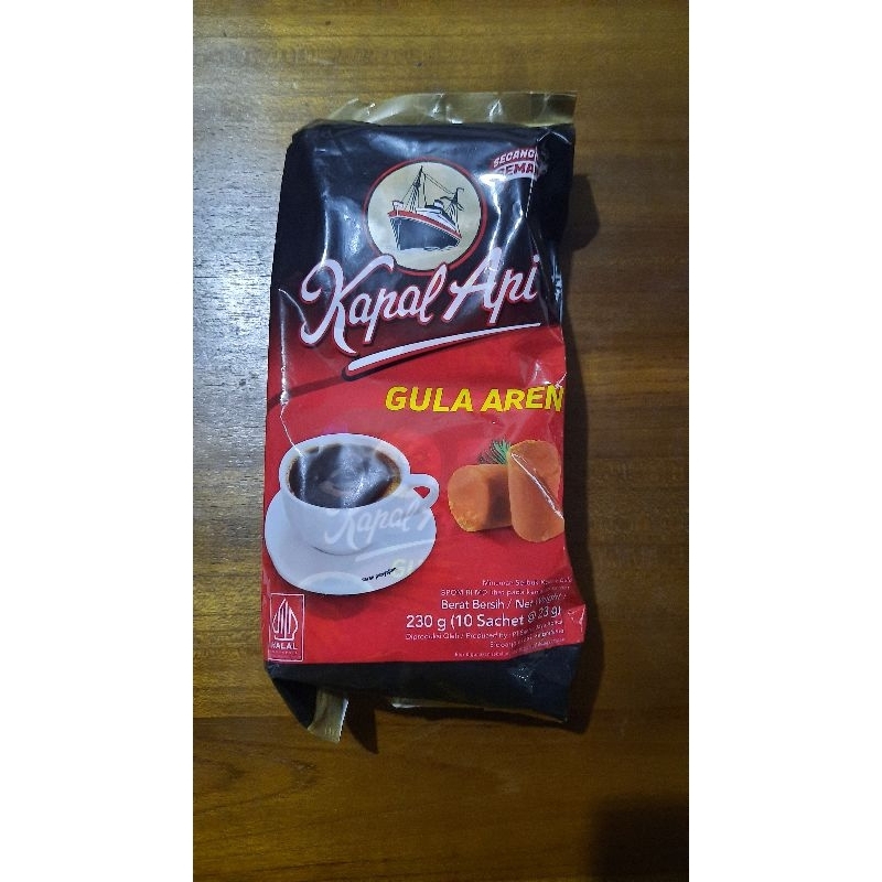 

Kapal Api Kopi Instant Gula Aren 23 Gram Isi 10 Sachet