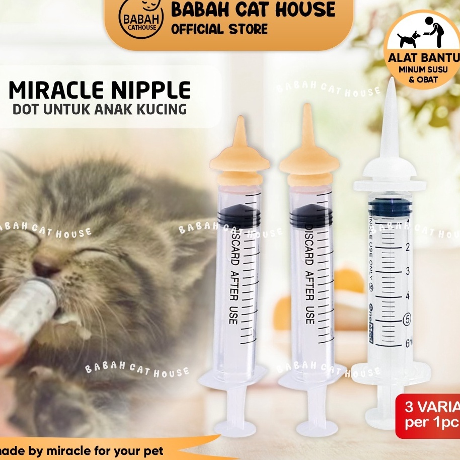 DISKON HEBOH HINGGA 5 MIRACLE NIPPLE Pentil Dot Susu Spet Anak Bayi Kucing Kecil Mini Niple Nipel Un