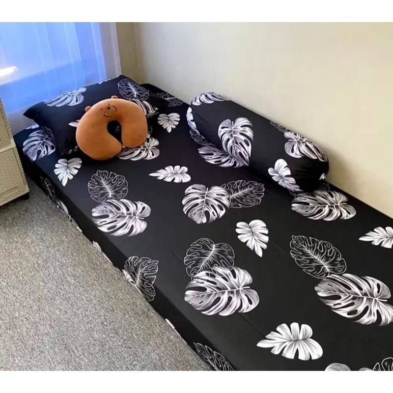 (TERMURAH/COD) SPREI AESTHETIC MOTIF DAUN JANDA BOLONG || ukuran 200x200/ 180x200/ 160x200/ 120x200/