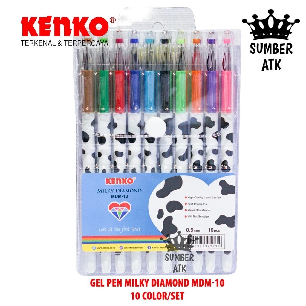 

GEL PEN MDM-100 MILKY DIAMOND 10 color KENKO