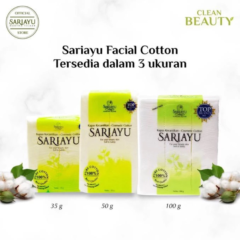 Sariayu Facial Cotton 100gr, 50gr - Sariayu Kapas