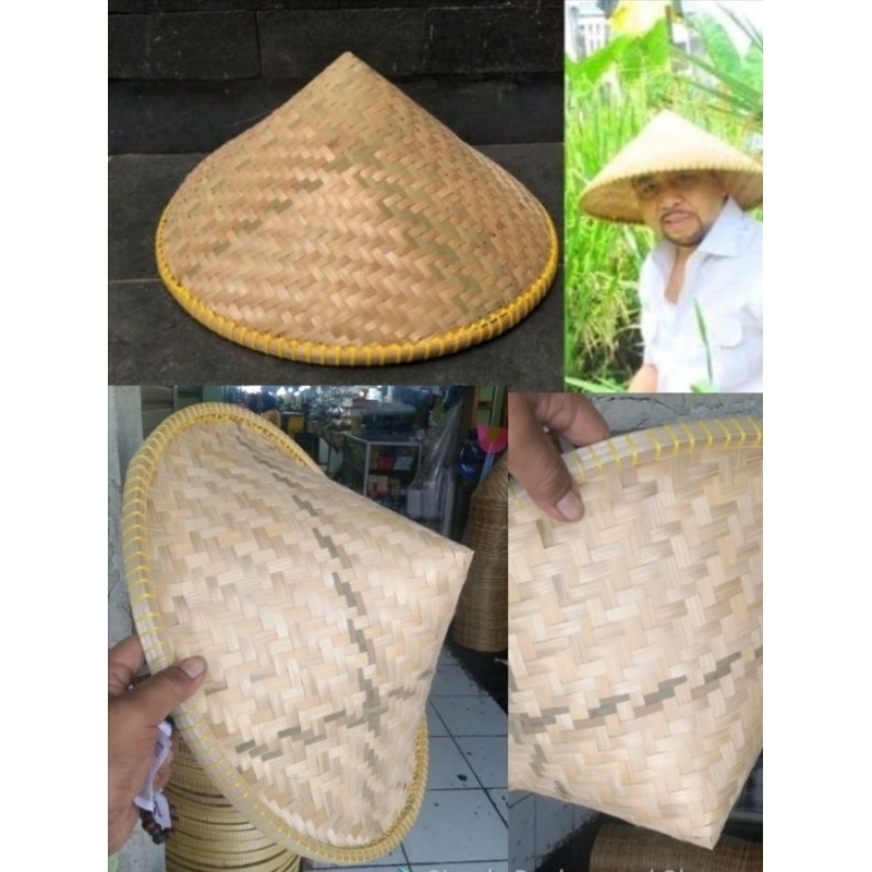 CAPING TOPI CETOK TOPI PETANI ANYAMAN BAMBU