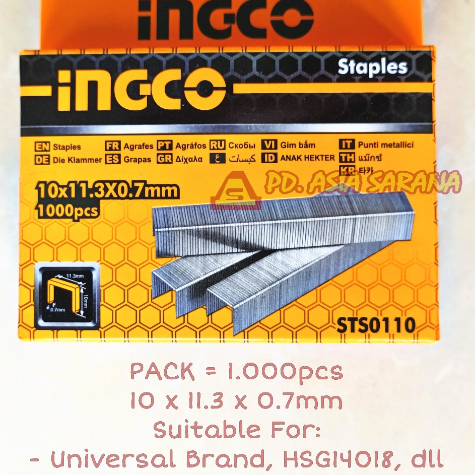 

BONUS MENARIK Refill Staples Tembak 1mm INGCO STS11 Isi Steples Stapler 1 mm