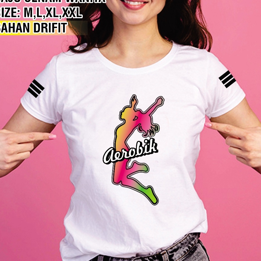 Best Feedback  Kaos Senam Cewek Atasan Baju Senam Wanita Olahraga Senam Aerobik