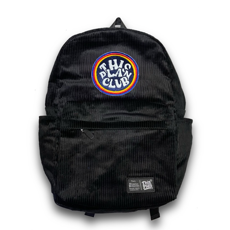 Tas Backpack Corduroy Tas Punggung Hitam Club Thisplan