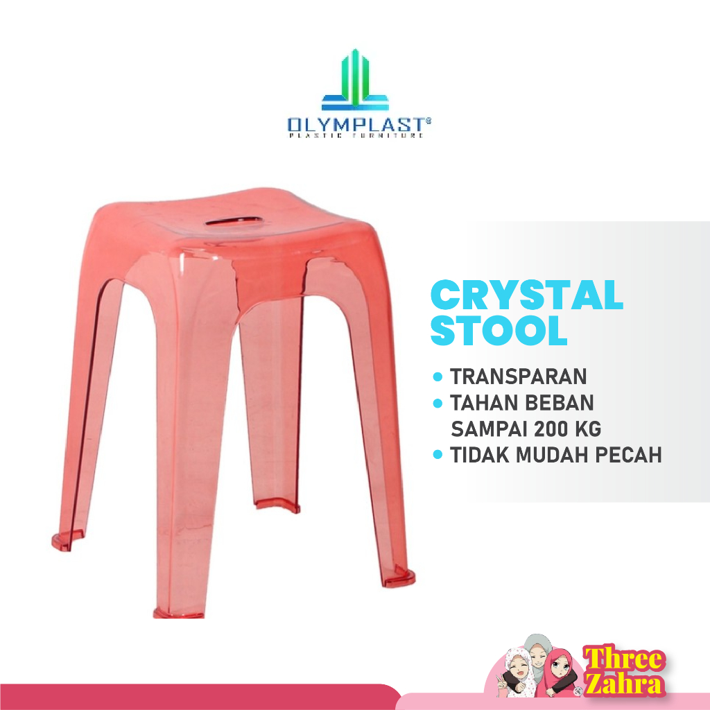 Olymplast Crystal STOLL Kursi Baso Transparant Kursi Bening