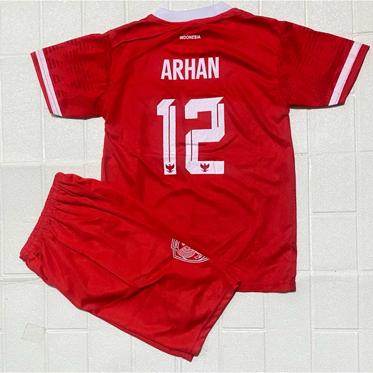 Seller Resmi Setelan bola ARHAN Timnas INDONESIA 224 untuk anak usia 212 tahun Baju Bola ARHAN