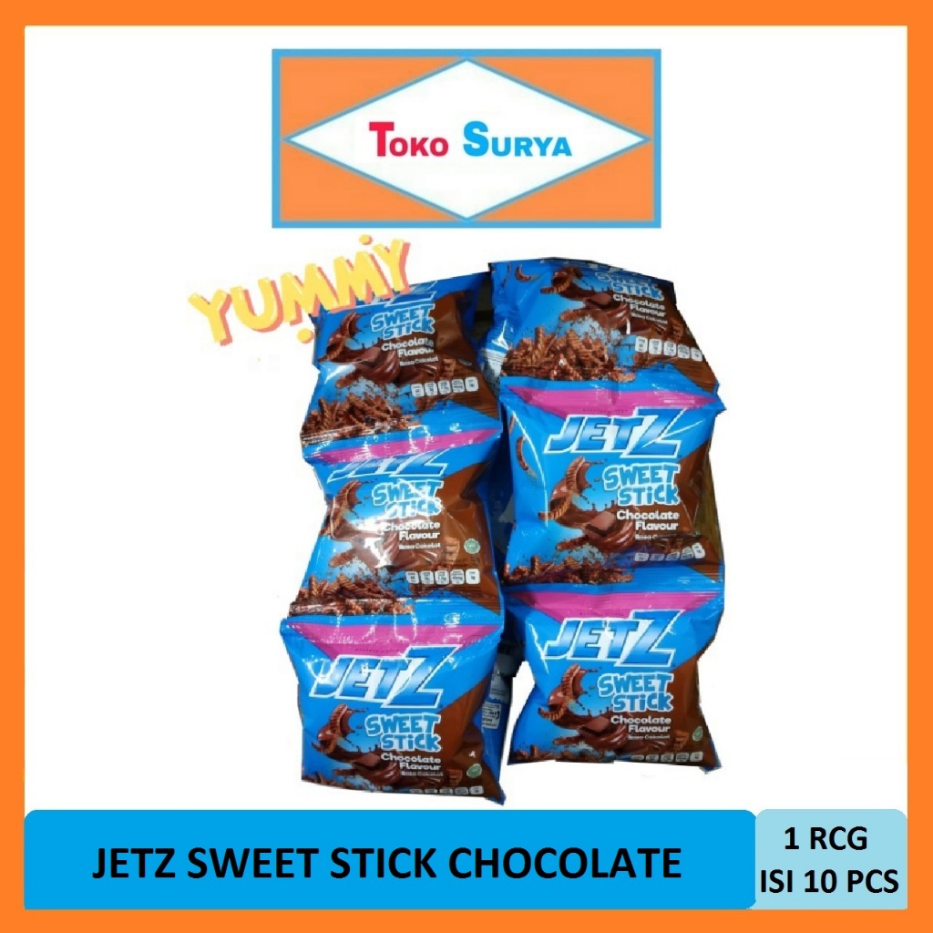 

Jetz Sweet Stick Chocolate Flavour Jetz Rasa Cokelat 10 Pcs x 18 Gr