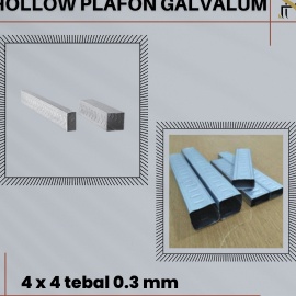 hollow 4x4 tebal 3 mm  hollow gypsum  hollow plavon pvc  holo gypsum galvalum  Holo Gypsum GRC  Holl