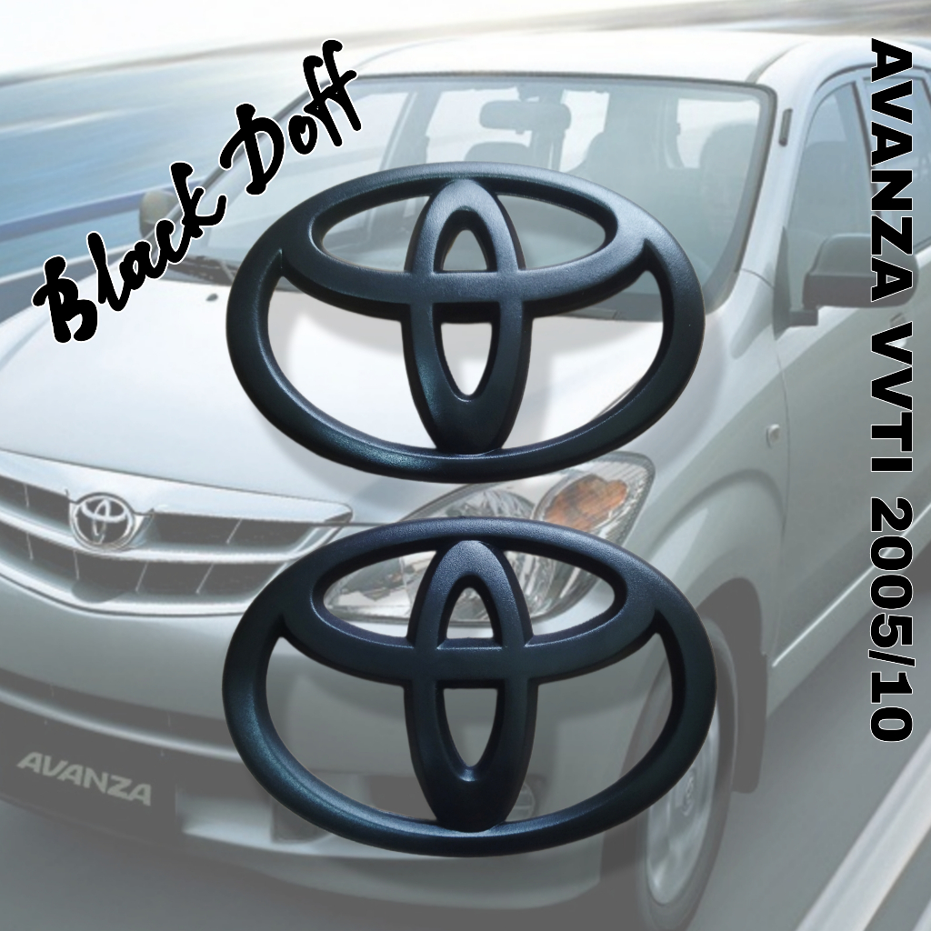 Logo Emblem AVANZA VVTI Hitam/ Toyota Avanza 2005-2011/ Logo Avanza Hitam
