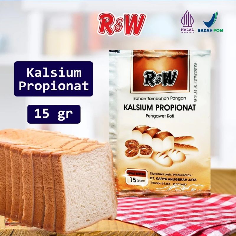 

Pengawet Roti Kue Kering Kalsium Propionat 15gr Rajawali RW R&W