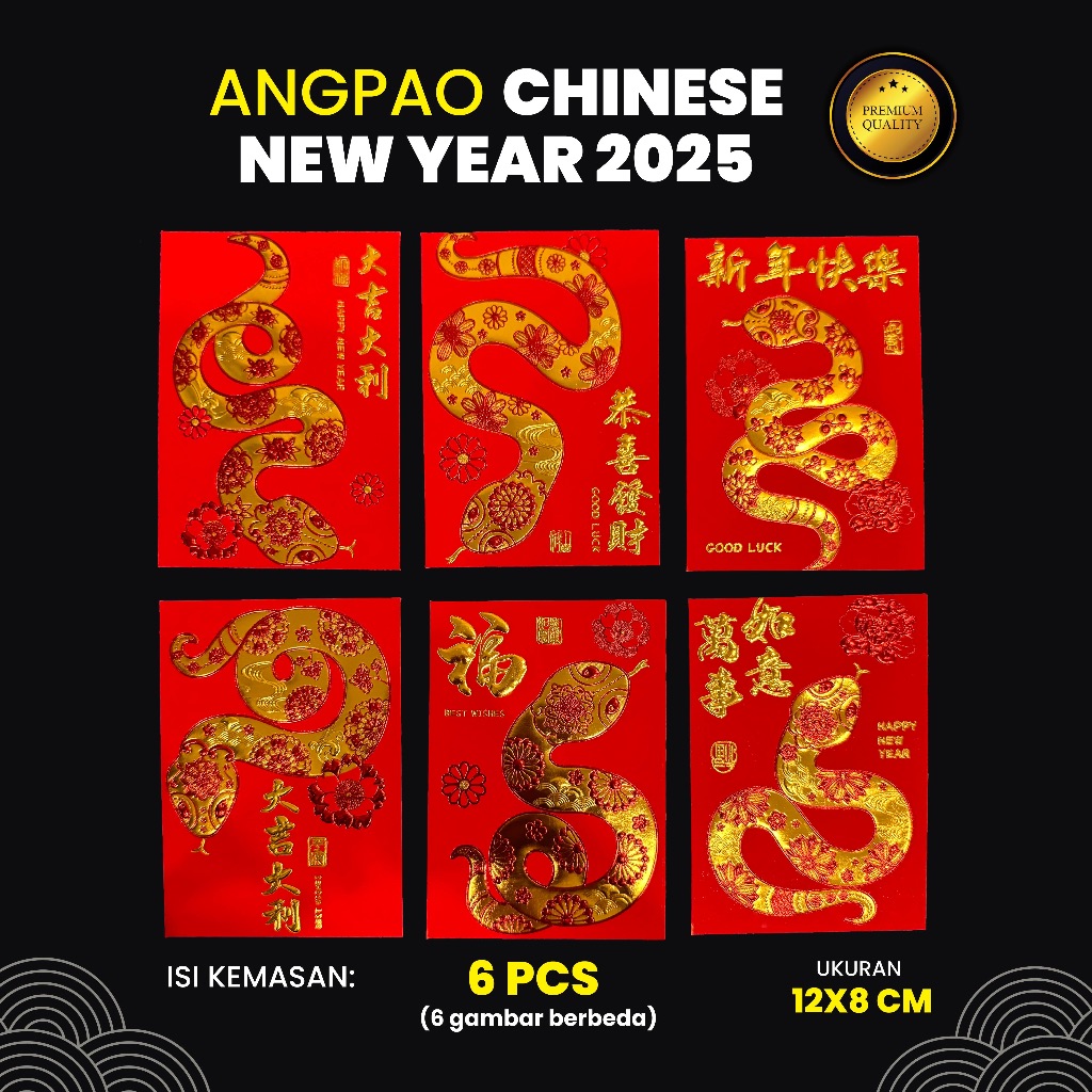 

ANGPAO CHINESE NEW YEAR IMLEK 2025 PREMIUM DAN TERMURAH