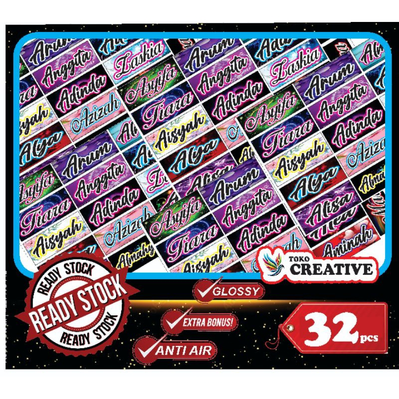 

stiker nama