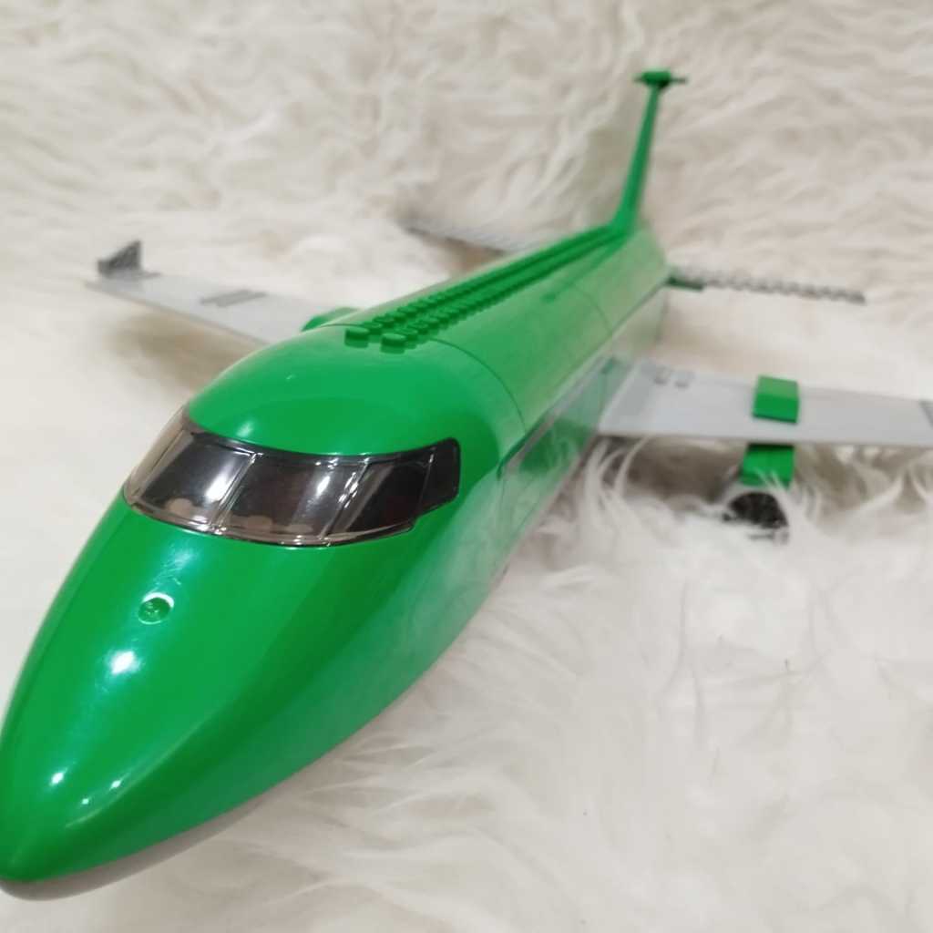 Lego MOC Airplane Air Cargo Hijau / pesawat Jumbo size. Ori Original asli