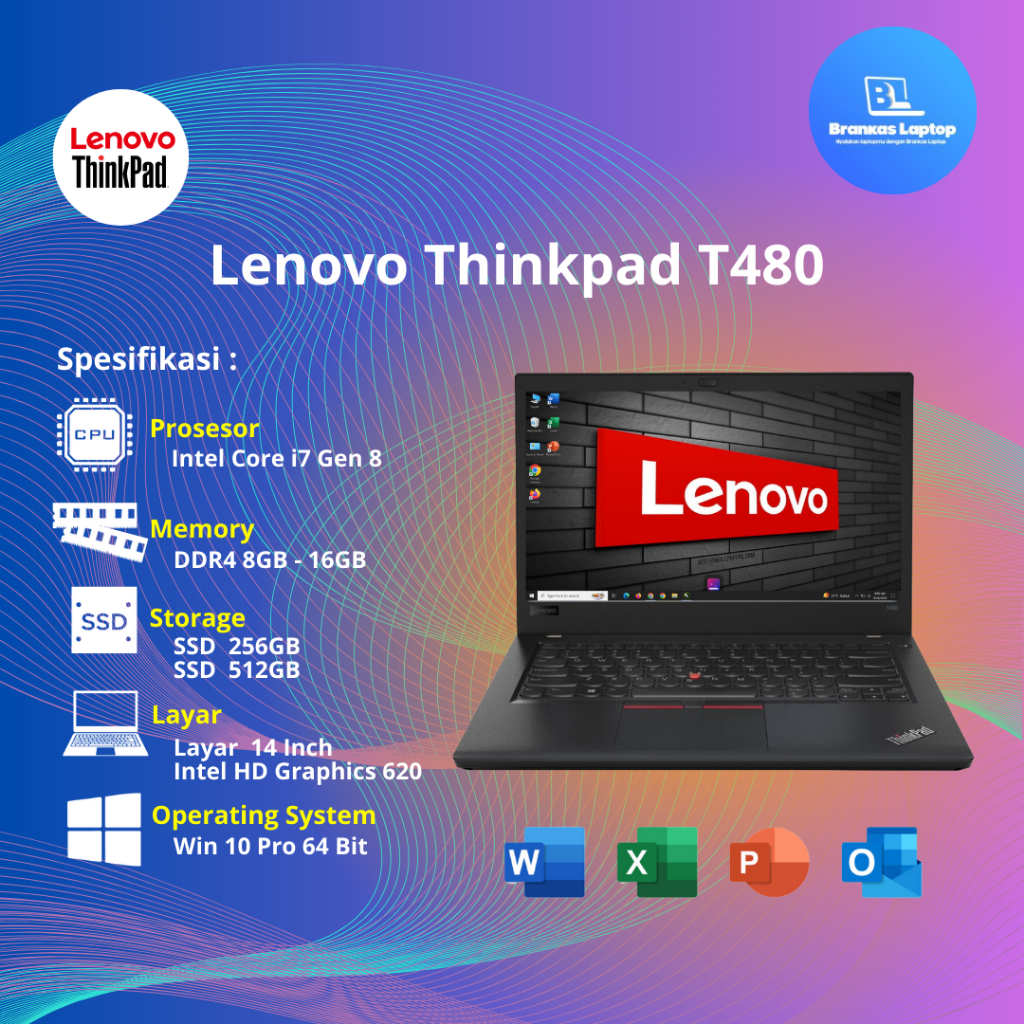 Lenovo ThinkPad T480/T480s/T490/T490s| Core i5/ i7| Gen 7/8/ Mantappp