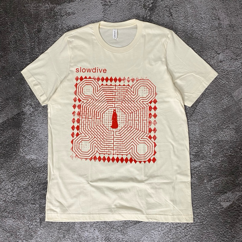 Slowdive - Red Texture Natural Tee