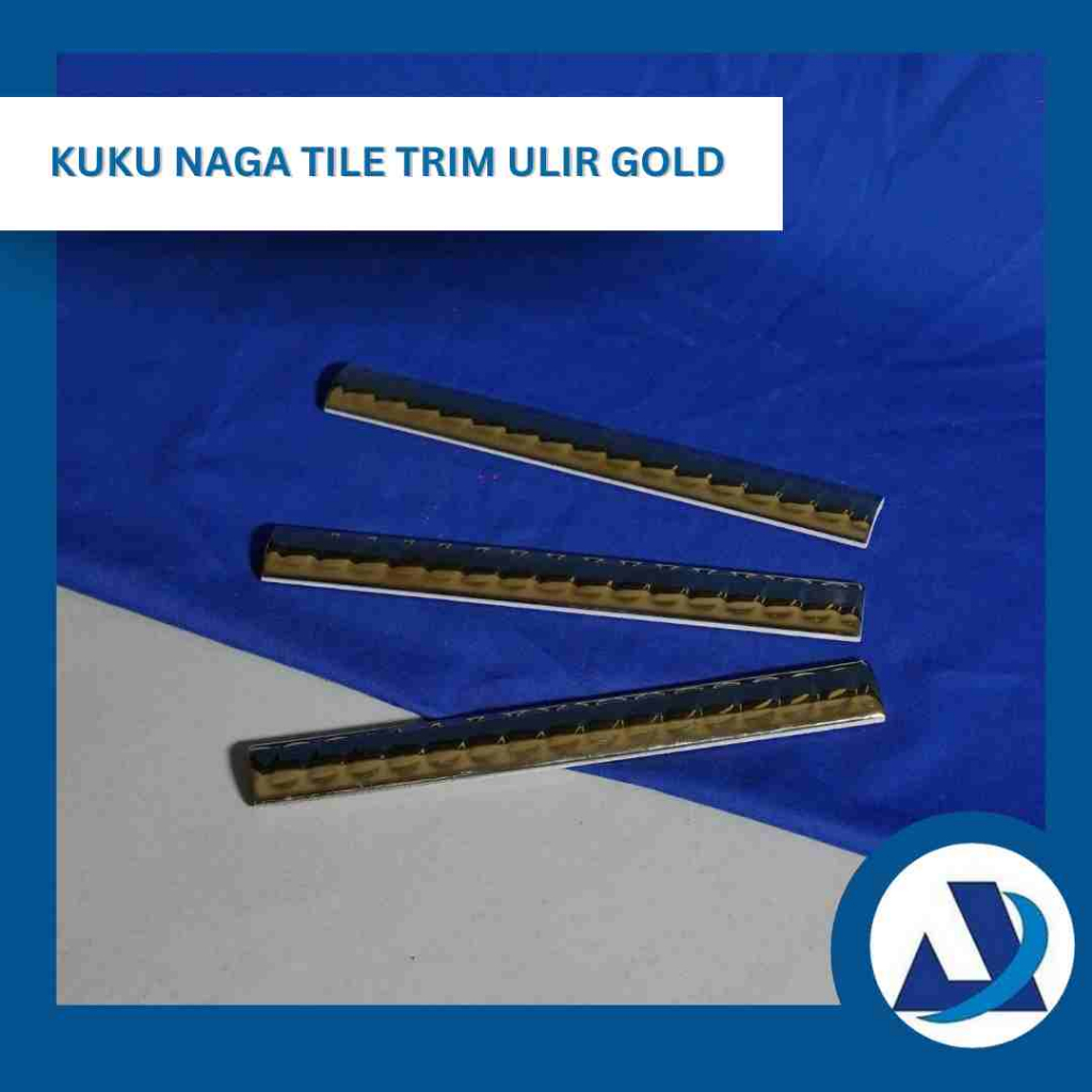 Kuku Macan List Dinding Keramik Tile Trim 20 cm Gold
