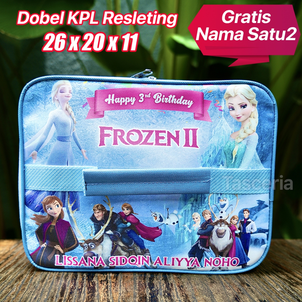 Tas Bekal Lunch Bag Anak Custom Frozen/ Tas Bekal Anak Custom / Tas Lunch Bag Anak Custom / Tas Kota