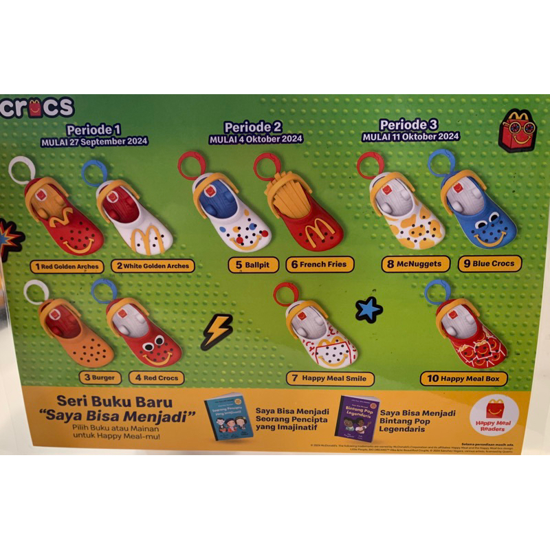 Crocs Mainan McD Happy Meal 2024