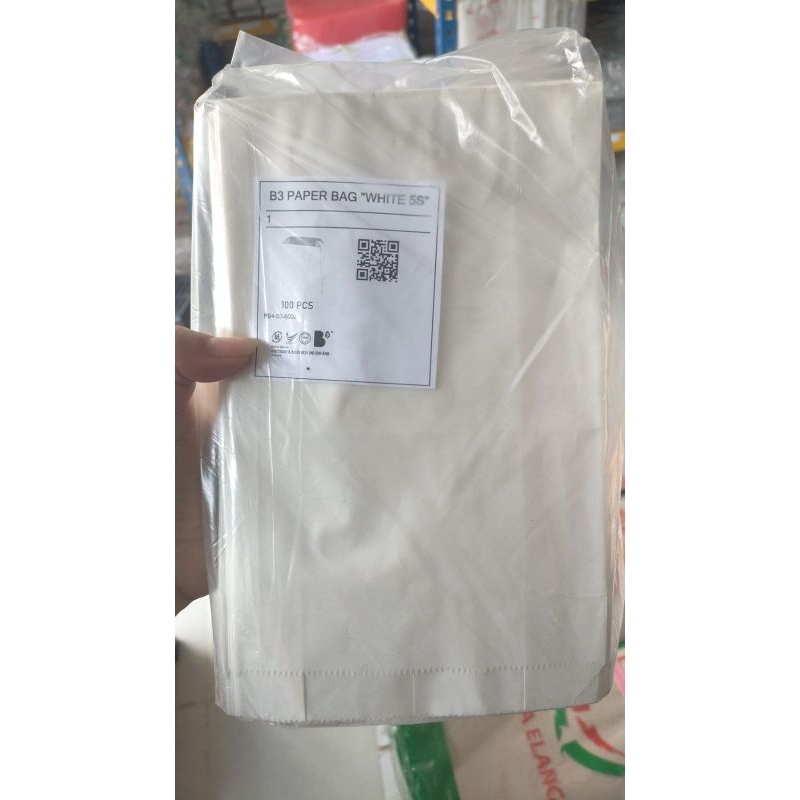 

Paper Bag putih bersih 5's (kertas) isi 100pc