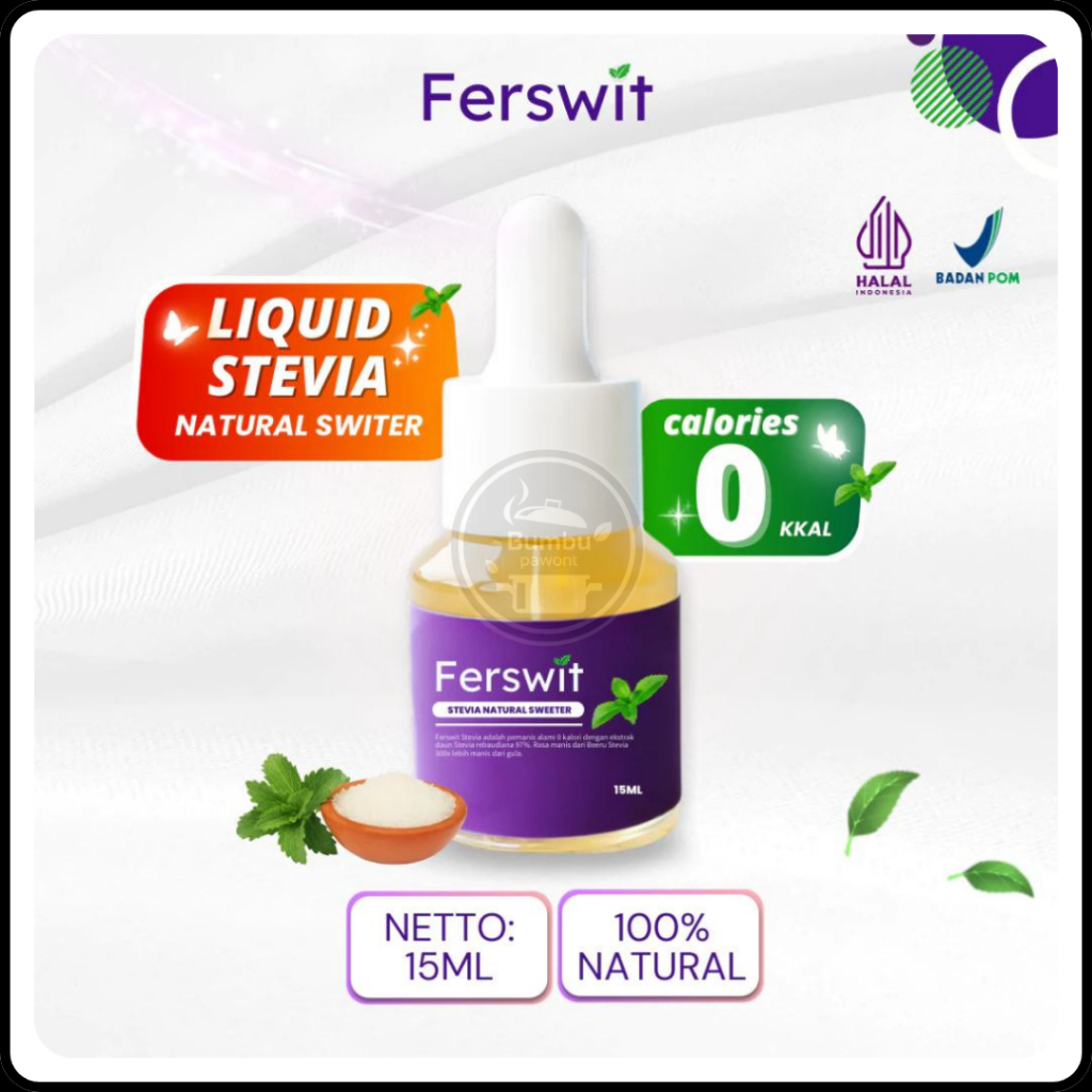 

Ferswit Pemanis Alami Gula Tetes Stevia 100% Original Gratis Ongkir