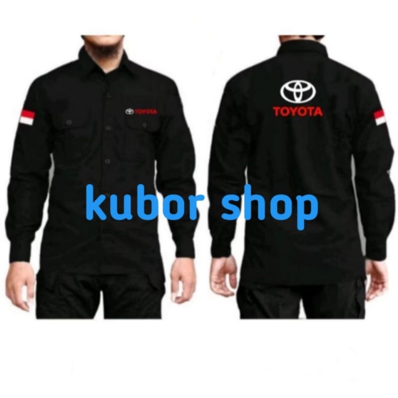 kemeja TOYOTA seragam kerja toyota baju toyota full bordir