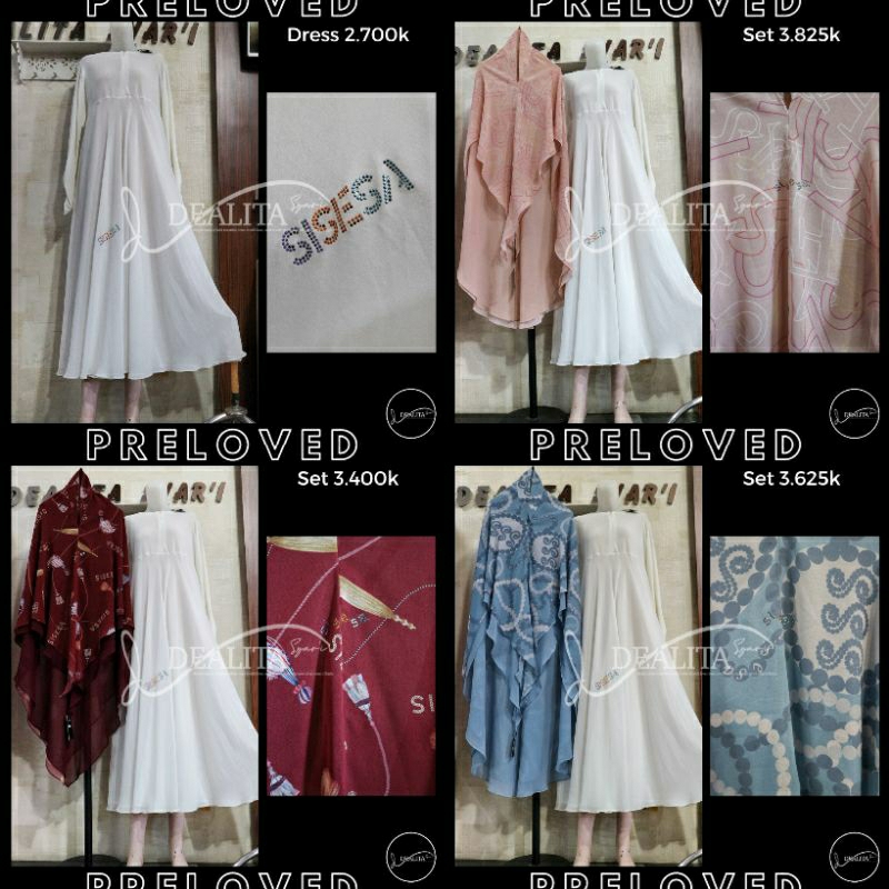 Sisesa Dress Khimar Arifah White Limited