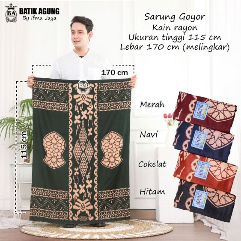 sarung batik gloyor terompah remaja warna acak / sarung batik / sarung gloyor / sarung terompah / sa