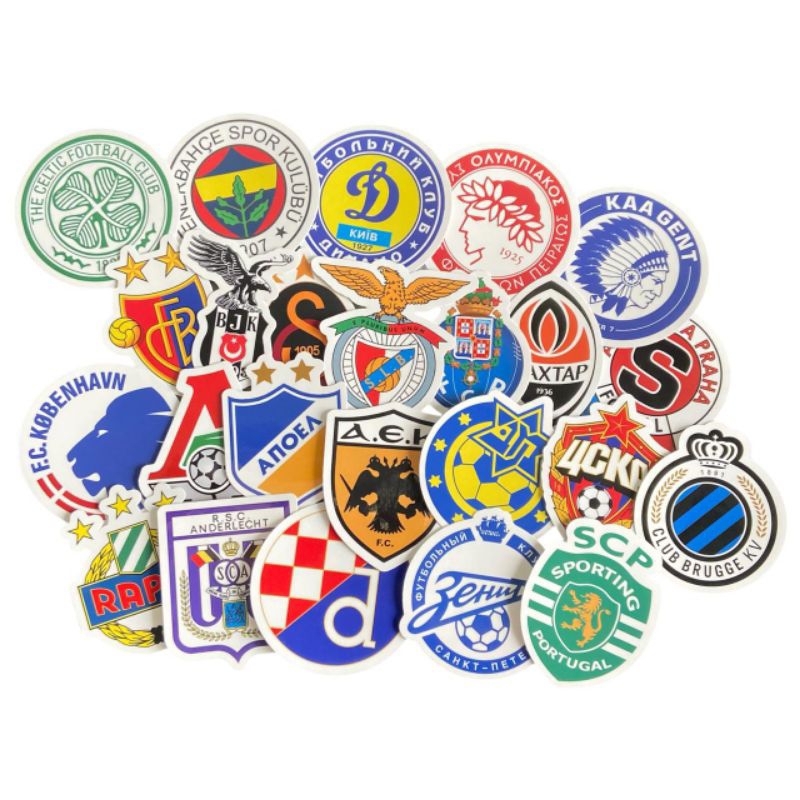 

Stiker pack 20pcs waterproof anti sobek tim bola football liga champion all tim