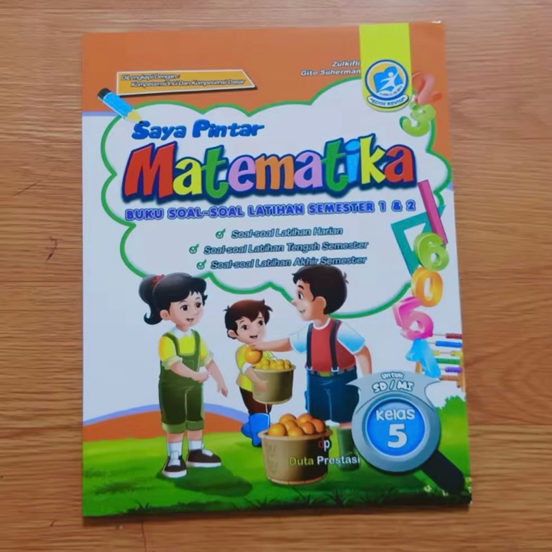BUKU SAYA PINTAR MATEMATIKA UNTUK SD/MI KELAS 5 DISERTAI KUNCI JAWABAN , BUKU SOAL-SOAL LATIHAN SEME