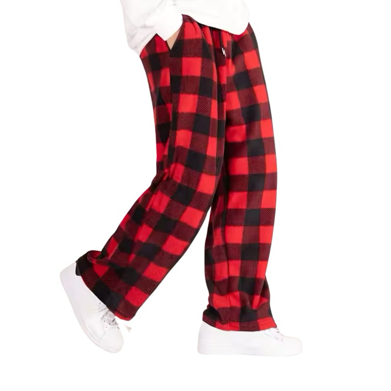 BEST SELLER CELANA KOTAK-KOTAK POLAR PRIA WANITA UNISEX / MOTIF KOTAK MERAH OUTFIT HITS PALING KEREN