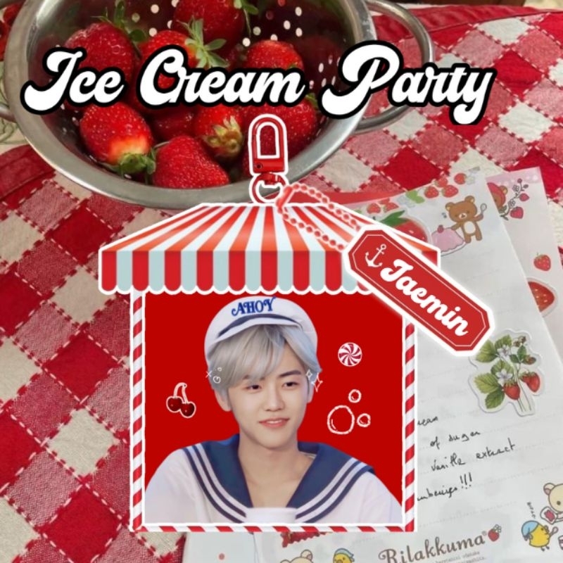 [PRE ORDER] ICE CREAM PARTY KEYCHAIN NCT DREAM KEYRING GANTUNGAN KUNCI BAG CHARM GANTUNGAN KUNCI AKR