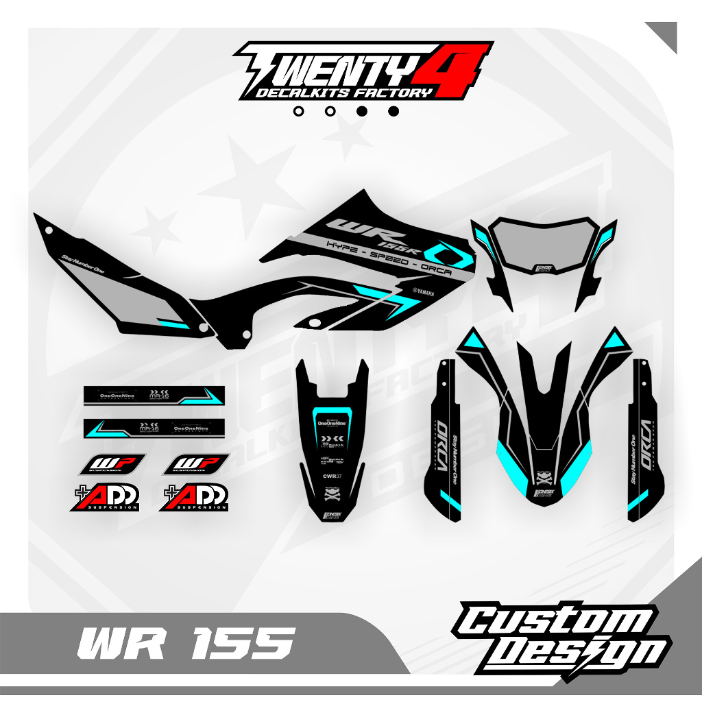 Decal Yamaha WR 155 Supergloss - Decal Premium Tebal