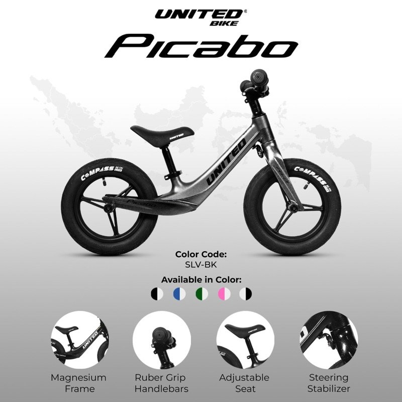Push Bike / Sepeda Anak / Balance Bike United Picabo NEW 2024