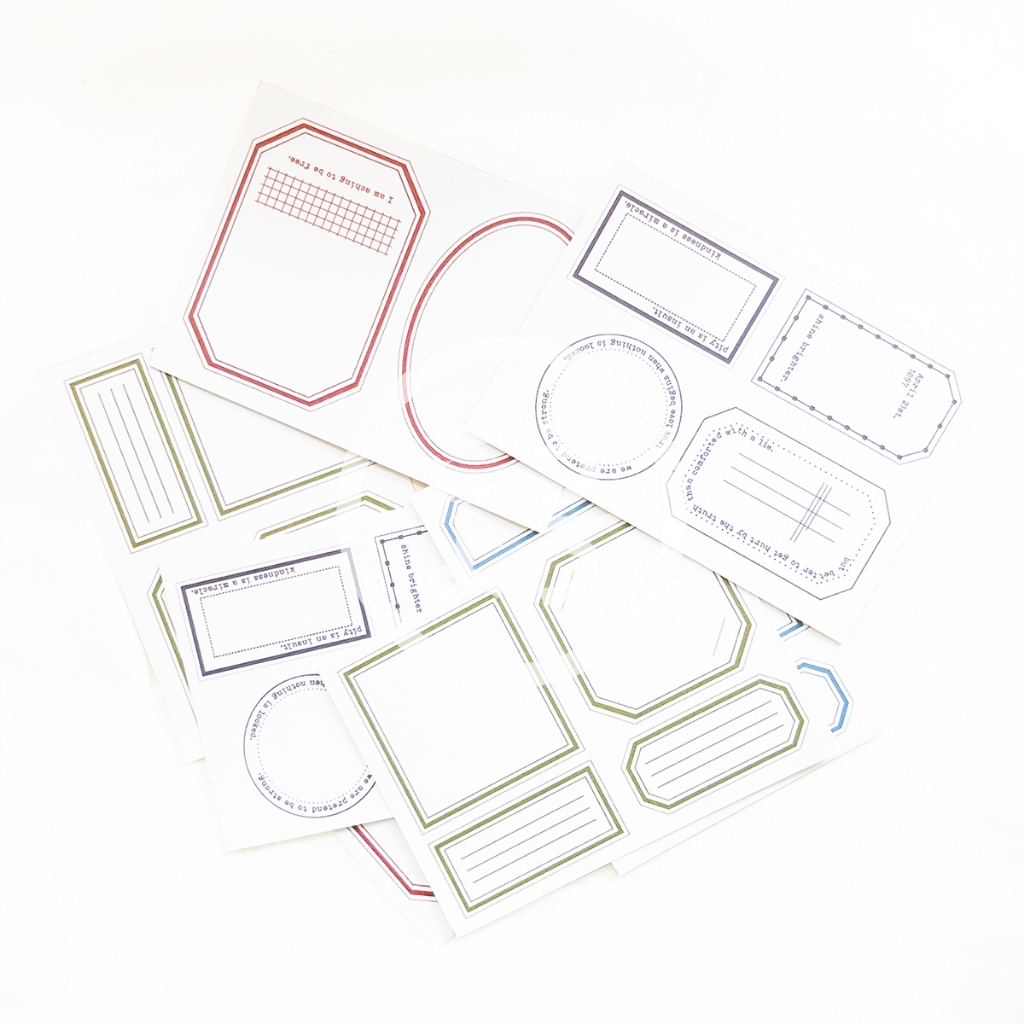 

8 pcs Tags / Label Ukuran A7 untuk Jurnal / Scrapbook (Pack X2)