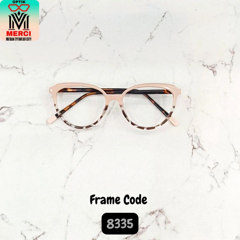 Kacamata cewek model Cat Eye motif Leopard Kode Frame 8335