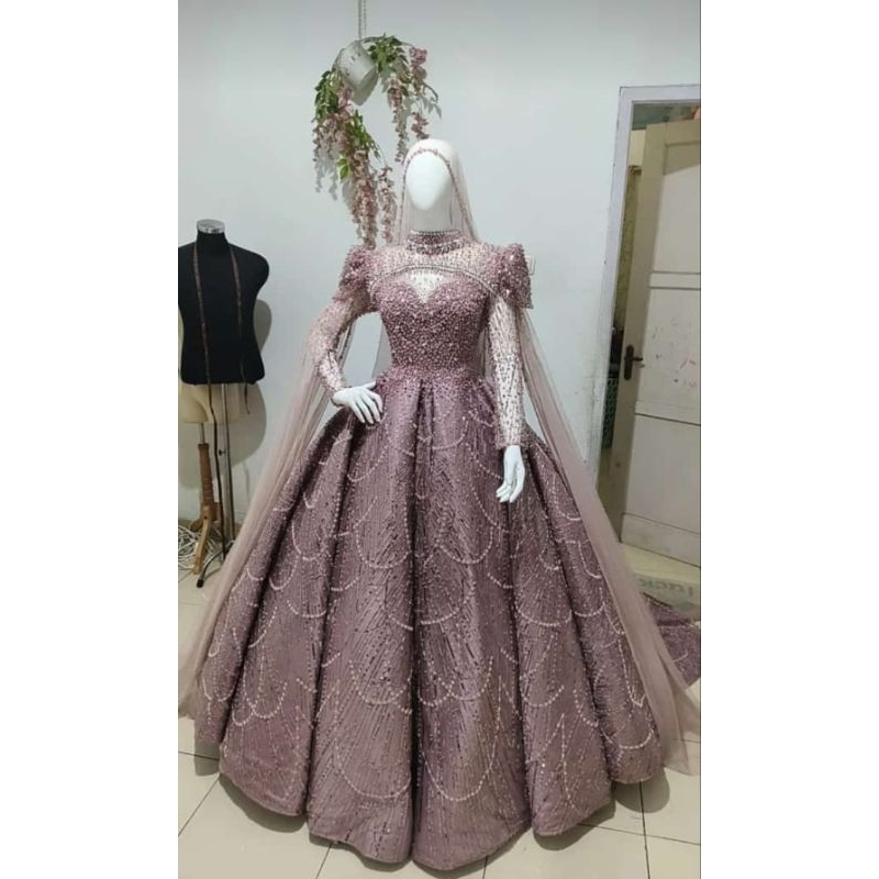 GAUN PENGANTIN BARBIE  BEREKOR MODERN//GAUN WEDDING MEWAH BEREKOR //GAUN