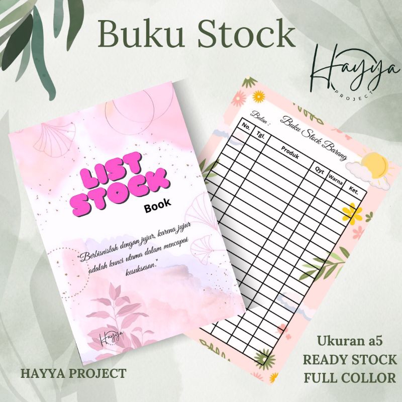 

HAYYA - BUKU REKAP STOCK PRODUK / pembukuan / buku penjualan / buku olshop / buku pembukuan