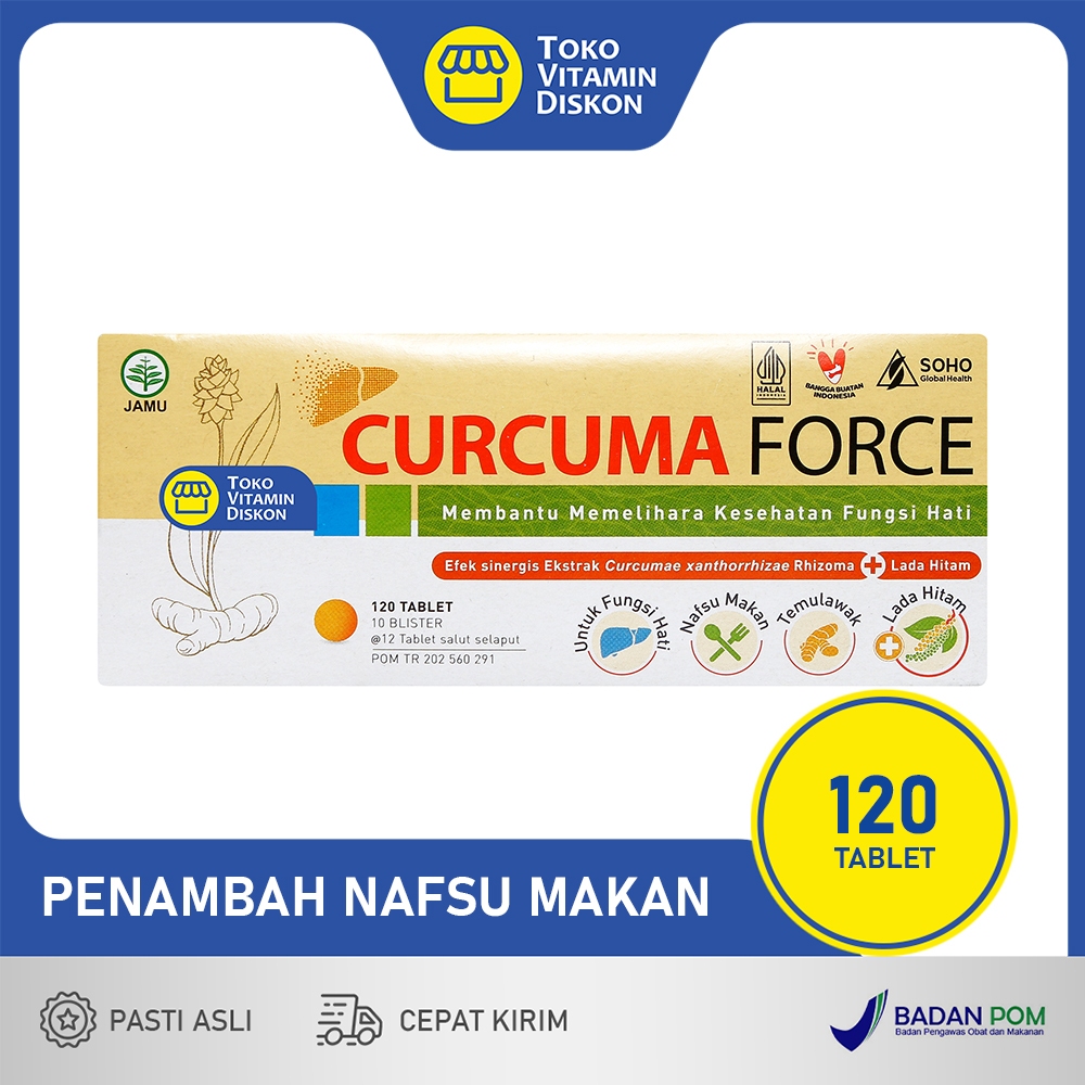 CURCUMA FCT 120 TABS MENAMBAH NAFSU MAKAN & KESEHATAN FUNGSI HATI