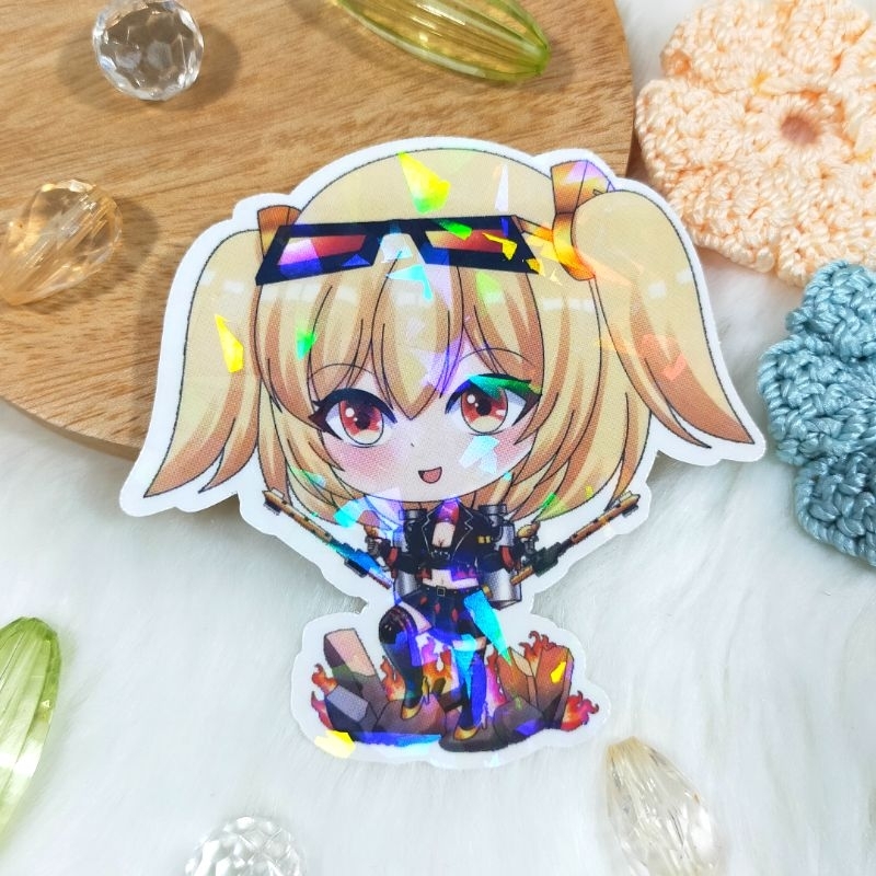 

Sticker Hologram Brokenglass Fanmerch Burnice White Zenless Zone Zero Original Fanart by Merch Trove