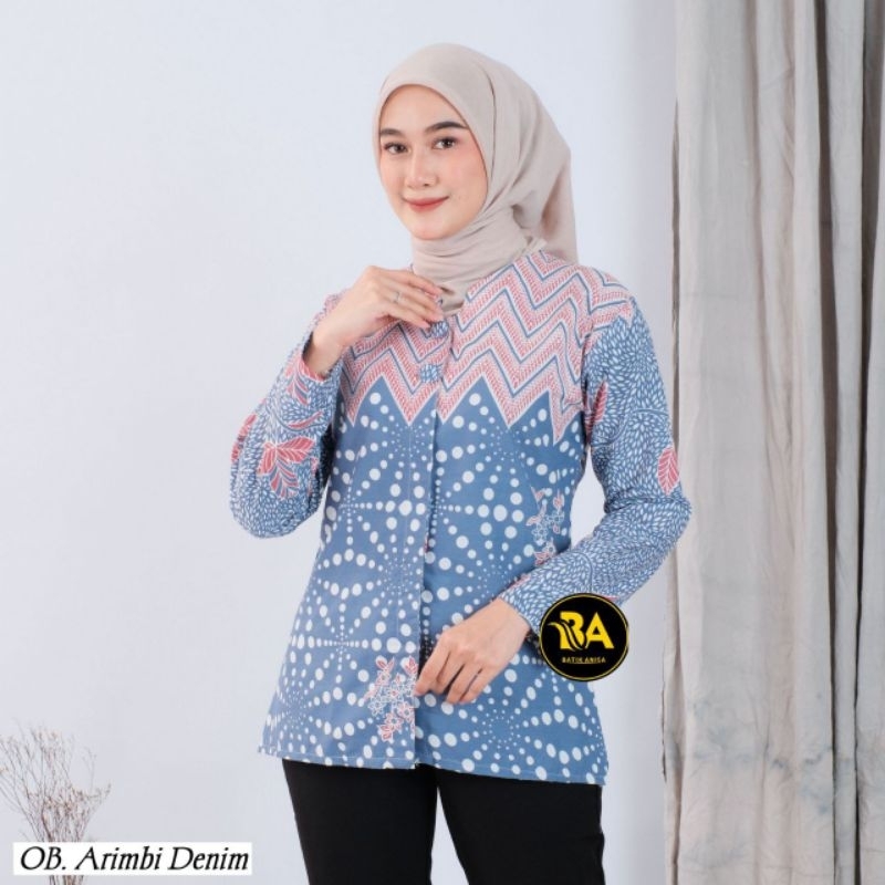 Bluse batik termurah Bluse batik wanita Bluse batik trendi Bluse batik perempuan new