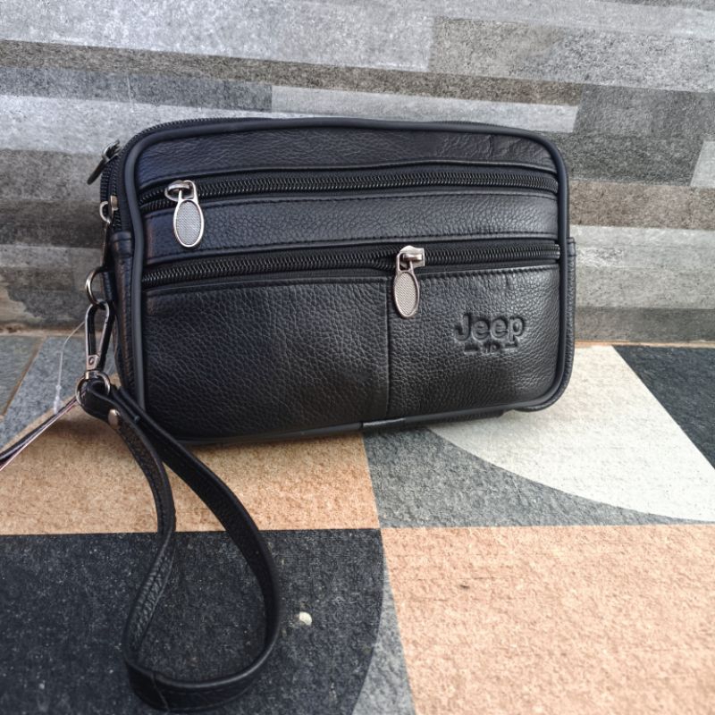 TAS HANBAG KULIT JEEP/TAS TALI TANGAN KULIT ASLI/TAS CLUTH PRIA&WANITA
