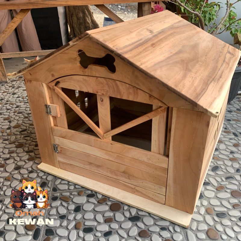 kandang besar kucing dan anjing ukir tulang
